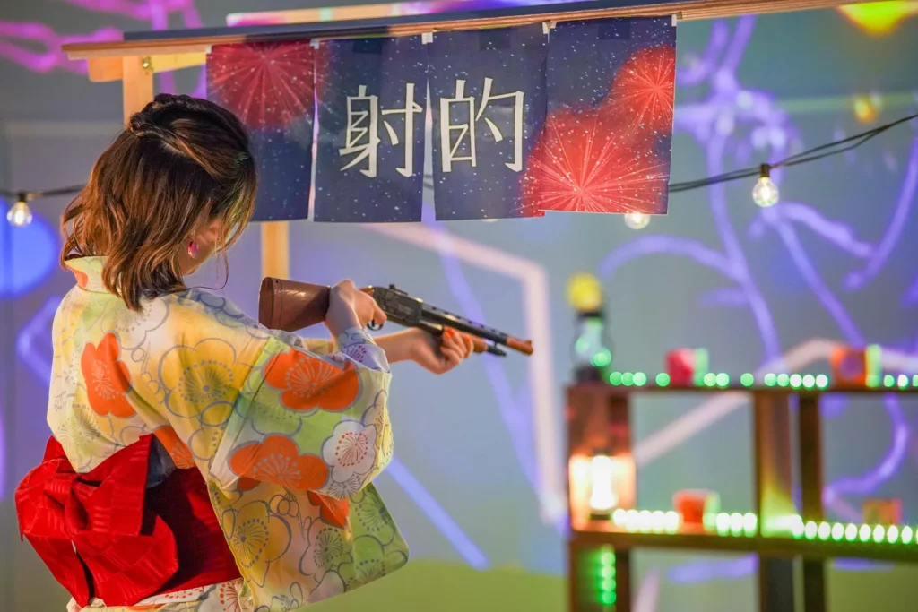 射的の様子