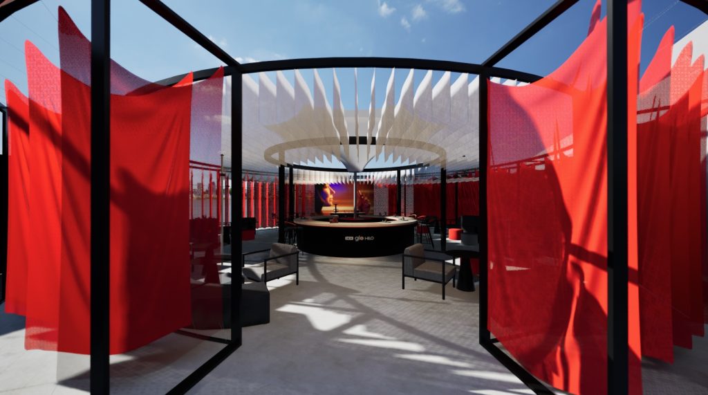 「glo™ Hilo│落合陽一 表参道」 スモーキングラウンジエリアの様子