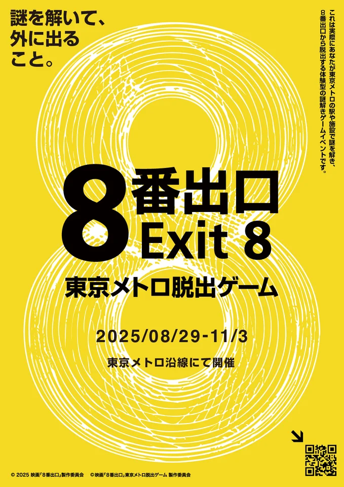 東京メトロ脱出ゲーム8番出口ポスター