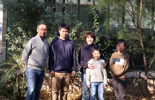 善福寺公園で撮影した川本さんご家族