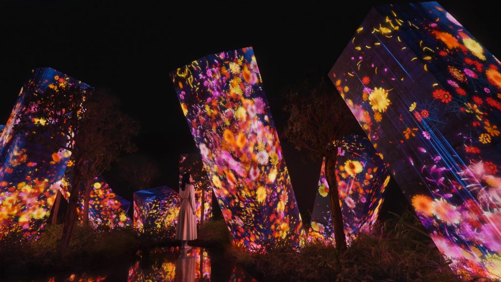 チームラボ《Megaliths in the Roots Garden》© チームラボ