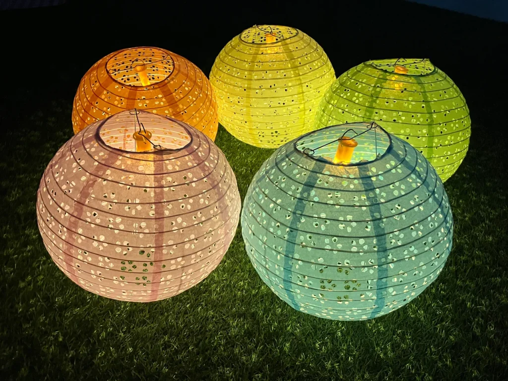 5色の提灯