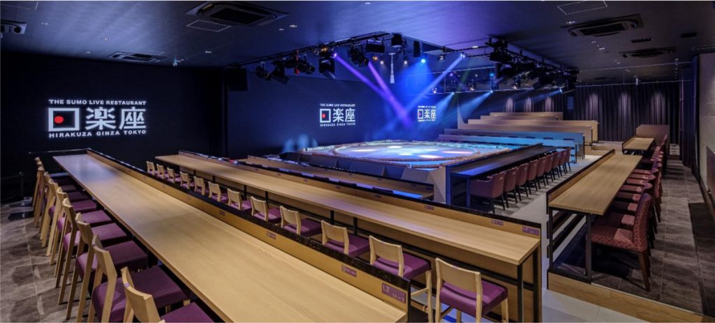 「THE SUMO LIVE RESTAURANT 日楽座 GINZA TOKYO」の様子