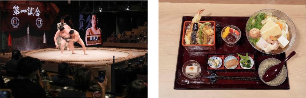 「THE SUMO LIVE RESTAURANT 日楽座 GINZA TOKYO」の様子