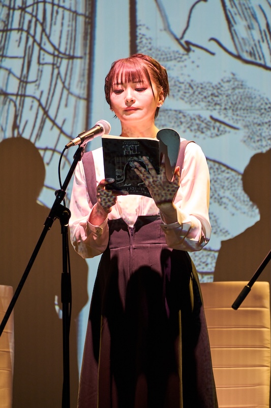 『Lemino presents アニマックス朗読劇「富江」』の様子 井澤詩織(中村保子役)