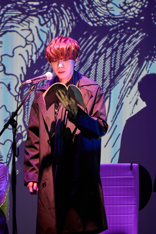 『Lemino presents アニマックス朗読劇「富江」』の様子 高塚智人(小泉リョウ/岩田忠夫役)