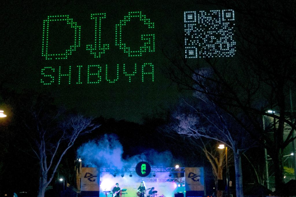 ドローンショーの様子