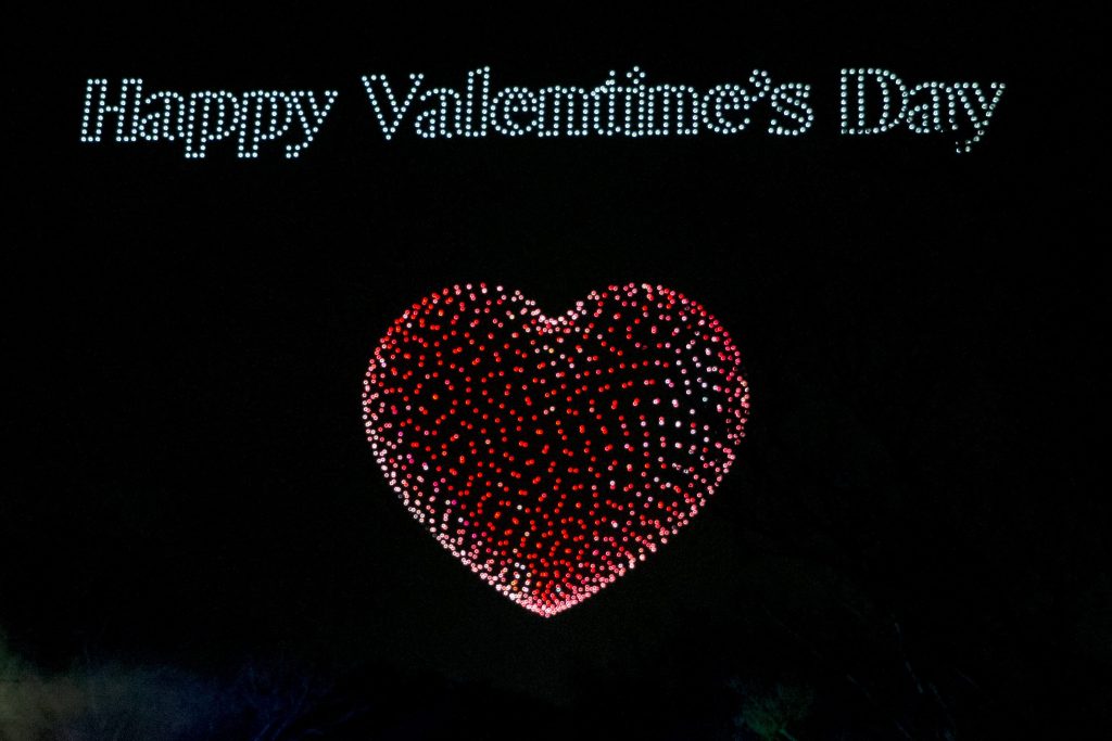 ドローンショーの様子