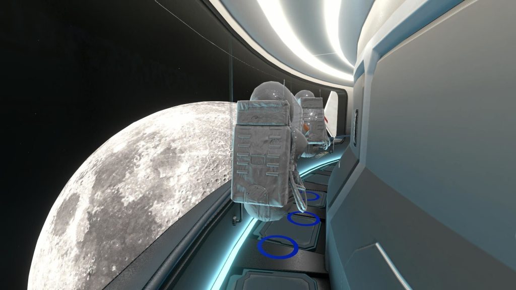 月に到着し、ロケットから降りてるときに撮った写真