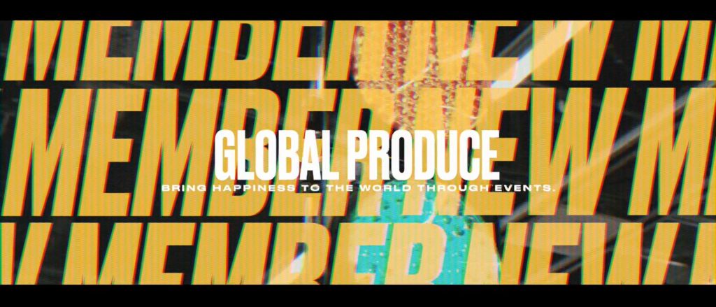 GLOBAL PRODUCEの新入社員紹介VTRのタイトル