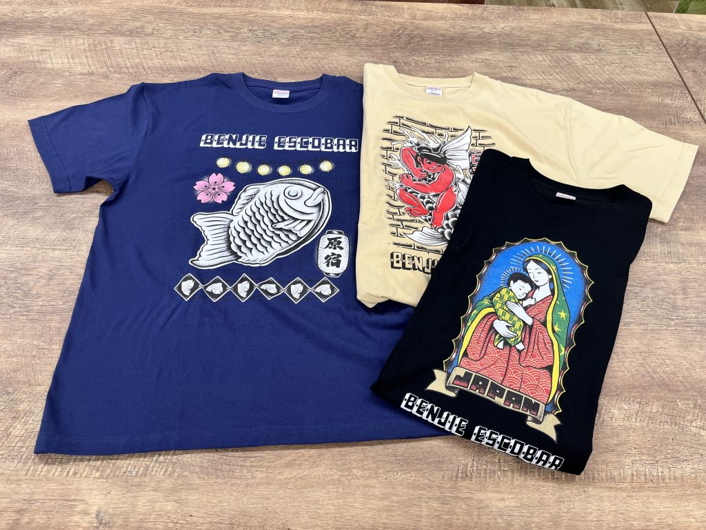 インバウンド向けTシャツのサンプルも展示