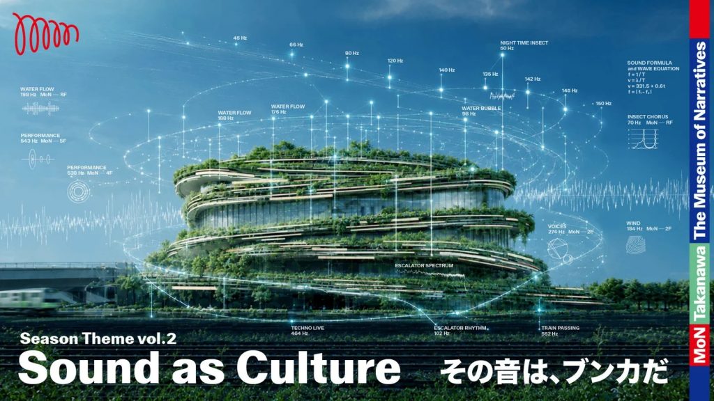 「MoN Takanawa: The Museum of Narratives」「Sound as Culture - その音は、ブンカだ」。イメージビジュアル